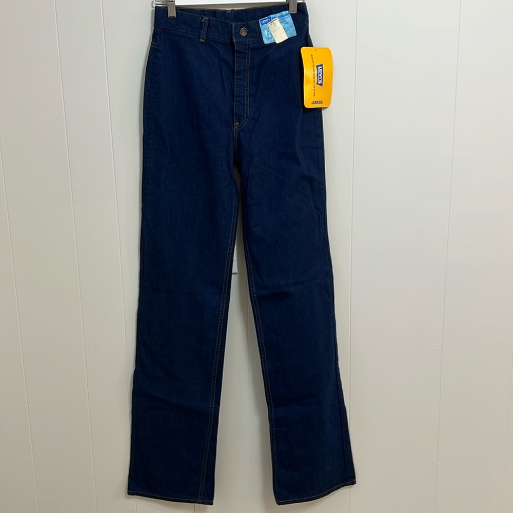 NEW Vintage 70s Levis Plowboy Jeans Deadstock Dark High Rise Straight Leg 26